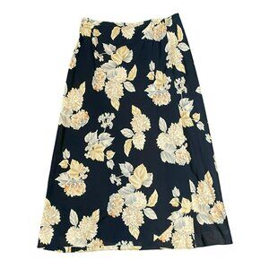 Dana‎ Buchman Women's Floral Print Silk Skirt Size 16 Vtg 90s Y2K